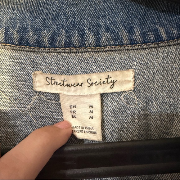 Vintage Streetwear Society Light Blue Denim Jacket - Picture 2 of 13